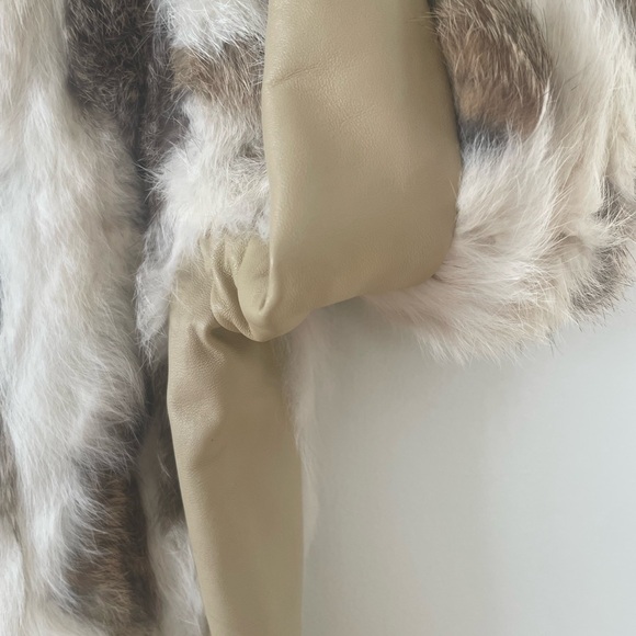bebe Genuine Rabbit Fur Jacket - Picture 11 of 11